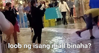 Isang Mall sa Metro Manila, binaha ang loob dahil sa malakas na buhos ng Ulan