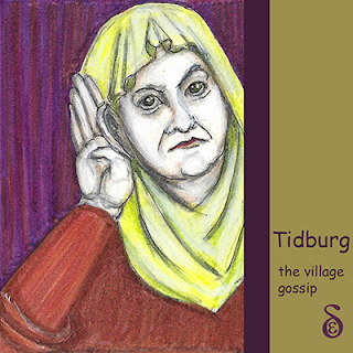 A portrait of Tidburg, the gossip responsible for distorting the story that has come down to us as Cinderella.