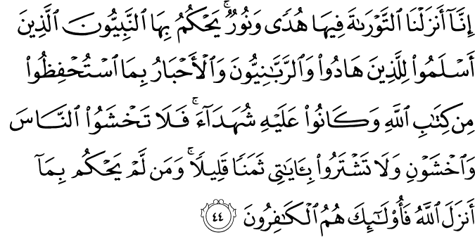 Surat Al-Maidah Ayat 44