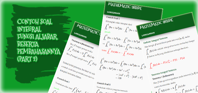 Contoh Soal Integral Fungsi Aljabar - part 2