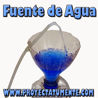 Fuente de agua relajante hecha en casa