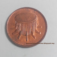 Obverse Syiling Malaysia coin of 1 sen 1989