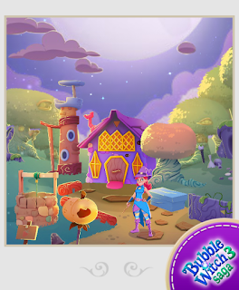 Bubble Witch Saga 3, Stella's home during the early stages of gameplay.