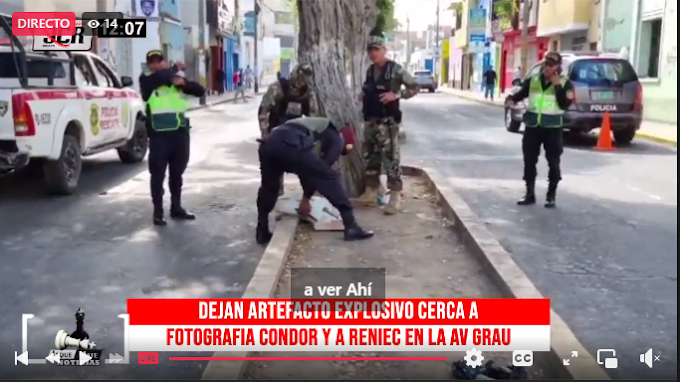 HUACHO ULTIMO MINUTO DEJAN ARTEFACTO EXPLISIVO EN LA AVENIDA GRAU 