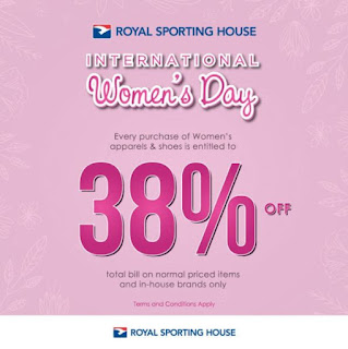 Royal Sporting House with International Women's Day Promotion at 1st Avenue Mall Penang (Until 11 March 2018)