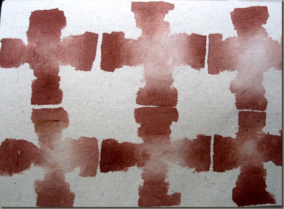 Six Red tornado crosses Suggesting at least two squares