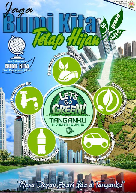 15 Contoh Gambar Desain Poster Lingkungan  Go Green 