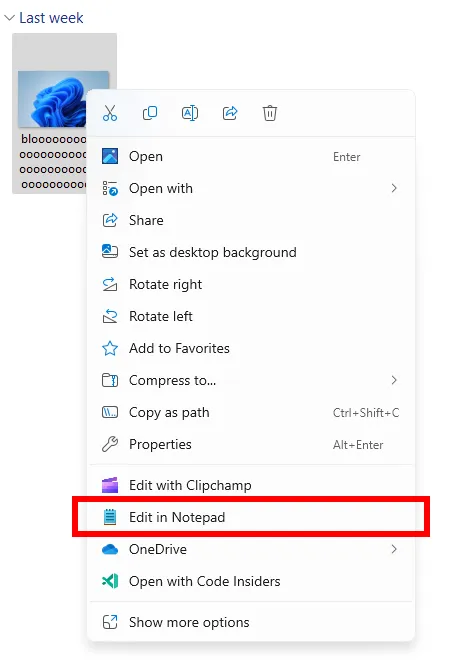 Blocco note di Windows 11 ottiene il conteggio caratteri e la modifica rapida da Esplora file
