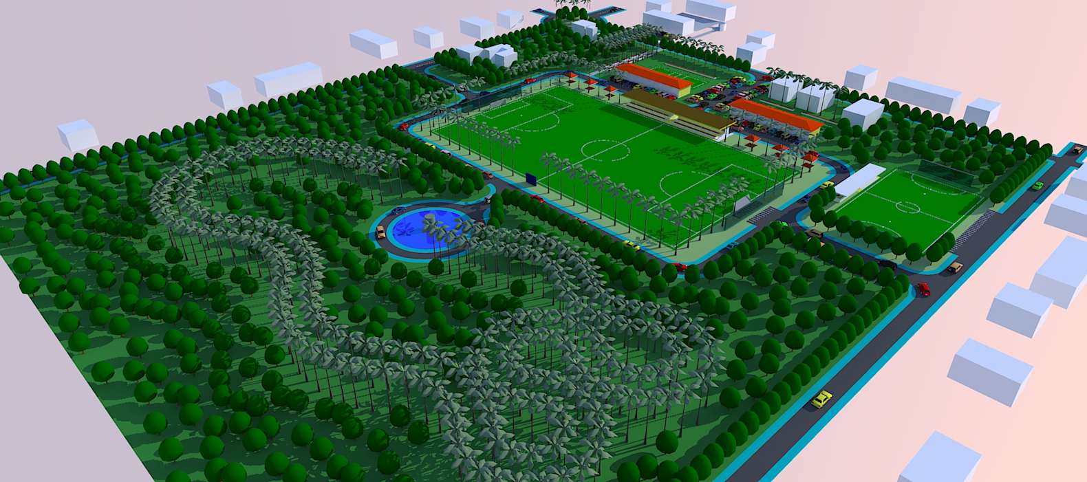 Lapangan Bola  Jasa Pembuatan Site Plan