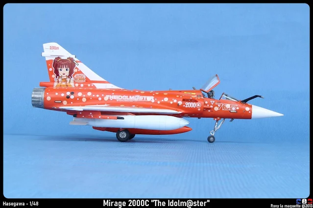 Maquette du Mirage 2000 Idolmaster d'Hasegawa au 1/48.