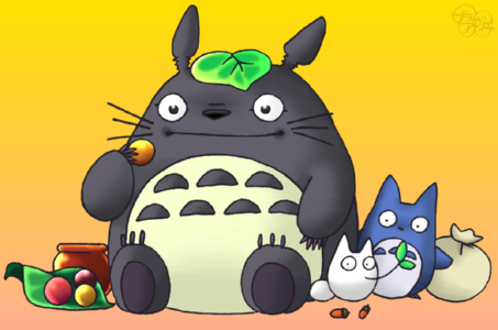 プラムのアトリエ となりのトトロ 大トトロ 座る 座っているver 中トトロ 小トトロ ミニキャラ ちびキャラ イラスト
