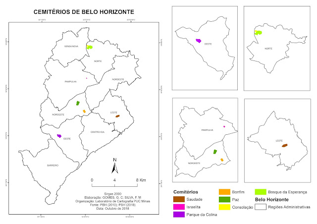 Mapa Temático - Cemitérios de Belo Horizonte