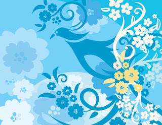 Vector Blue flower background