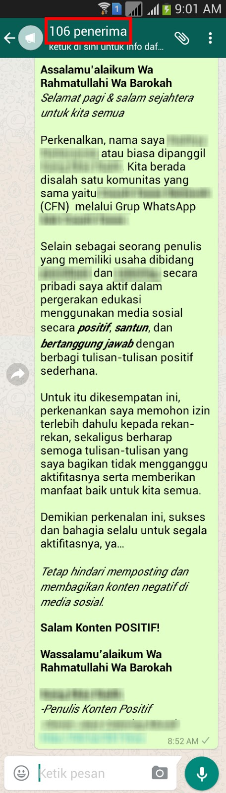 Kata Kata Pengunduran Diri Lewat Wa