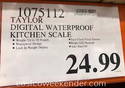 Deal for the Taylor Digital Waterproof Kitchen Scale at Costco