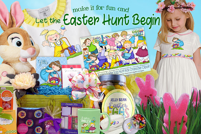 Annie Lang helps you Spring into Easter with a fun gathering of free craft projects, clipart and fun DIY ideas because Annie Things Possible with Creative Market clipart