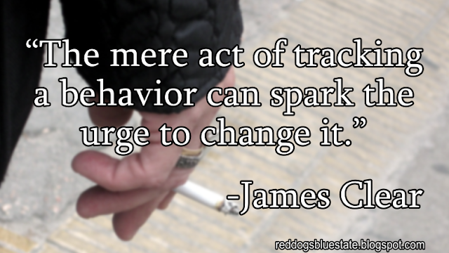 “The mere act of tracking a behavior can spark the urge to change it.” -James Clear