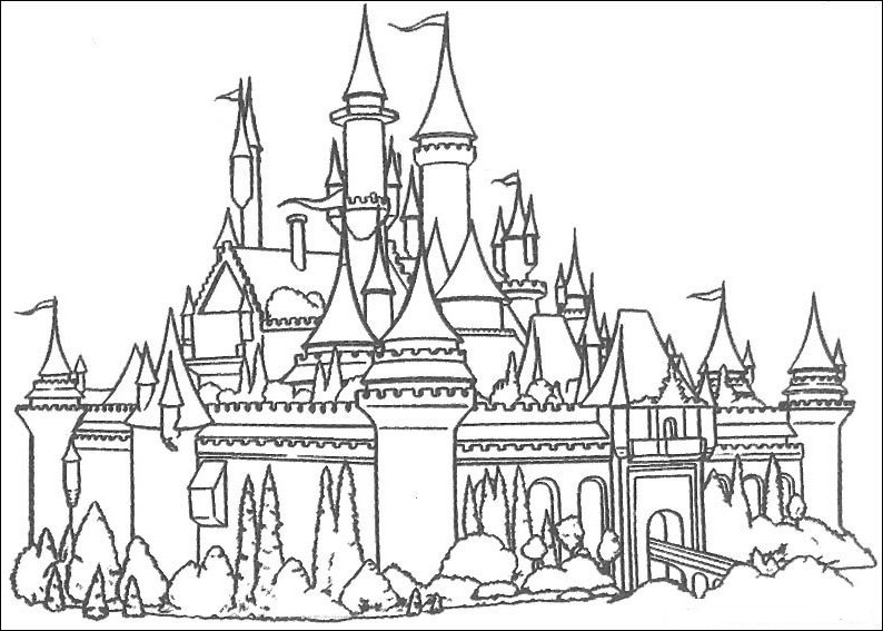 Big Castle Coloring Page - Free Printable Coloring Pages for Kids