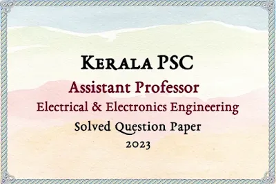 Assistant Professor (Electrical & Electronics) Answer Key | 20/06/2023