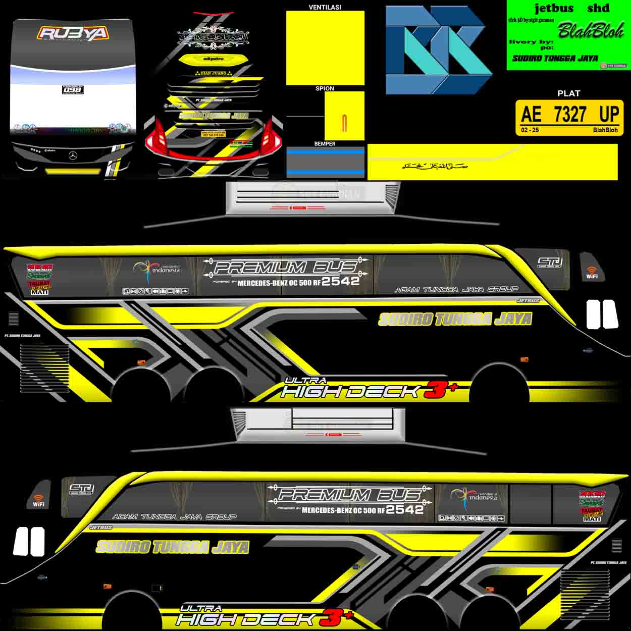 livery bussid ban belakang 2 hd