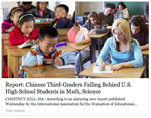 (Humor) Report: Chinese Third-Graders Falling Behind U.S. High School Students in Math, Science | The Onion - America's Finest News Source