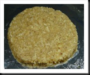 Press evenly onto sprayed cookie sheet
