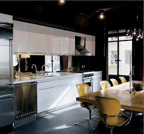 cocina con espejo
