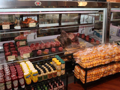 red meat display case