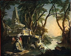 Lajoue, paysage avec rivière