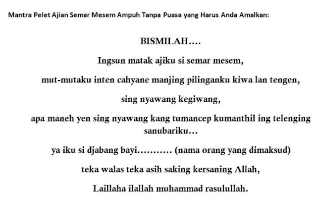 mantra semar mesem asli - bacaan mantra pelet semar mesem - mantra semar mesem jarak jauh - pelet semar mesem ampuh dan reaksi cepat - doa semar mesem pemikat wanita - mantra semar mesem tanpa puasa - cara menggunakan semar mesem - cara mendapatkan semar mesem