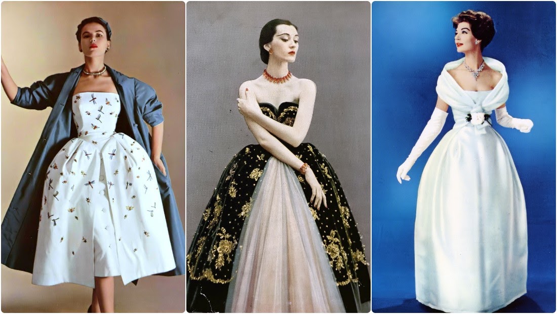 Dramatic ball gown wedding dresses by Christian Dior