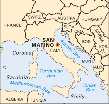 San Marino Nerede harita