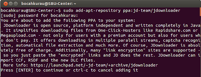 add repository jdownloader di ubuntu