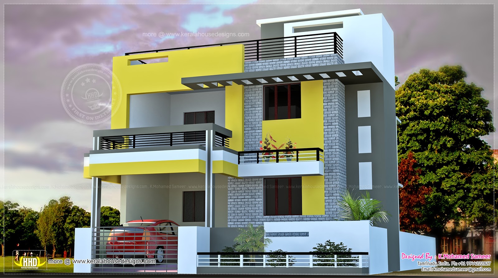  India  house  plan  in modern style Kerala home  design and 