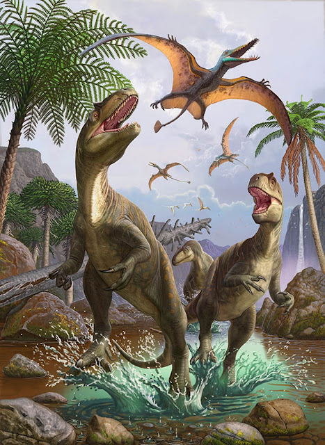 Охота Алллозавров (лат. Allosaurus)