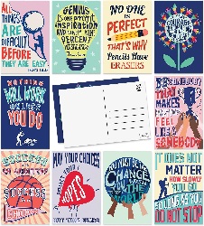 Image: Sweetzer & Orange Motivational Postcards Pack (60 Post Cards) 4x6 Postcards for Kids and Adults. Growth Mindset Affirmation Cards, Mindfulness Cards, Inspiration Cards and Blank Encouragement Cards