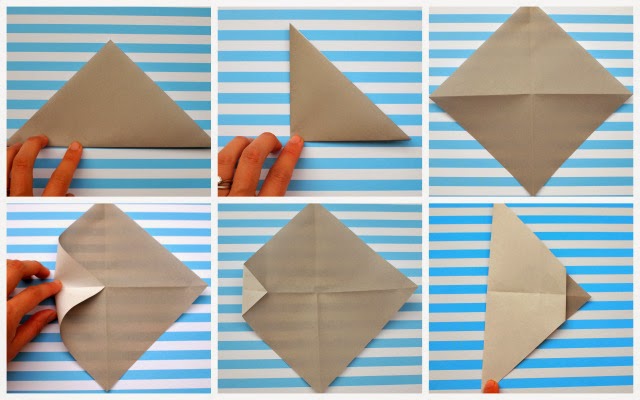 how to fold origami face with kids (steps 1-6)