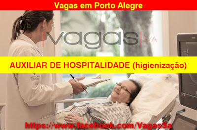 Santa Casa abre vagas para Auxiliar de Hospitalidade (Higienização) e outras em Porto Alegre