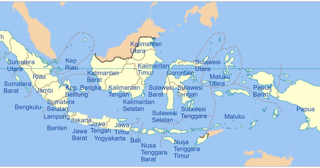 34 Provinsi di  Indonesia Lengkap Peta Wilayah dan 