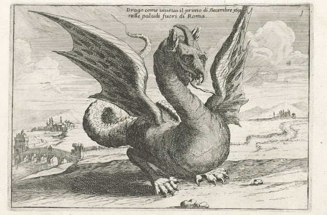 Drago come viveva il primo di Decembre 1691 nelle paludi fuori di Roma