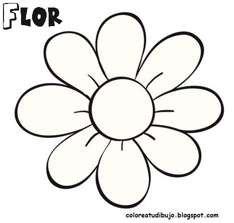 Flor grande para colorear