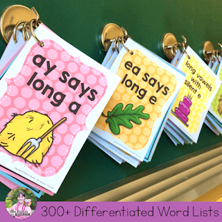 300+ Differentiated Word Lists for Spelling and Word Work