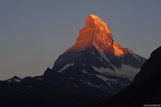 Matterhorn seemed to be on fire. 