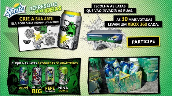 Customize sua lata de Sprite