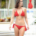 Natasha Oakley in red Bikini Photos