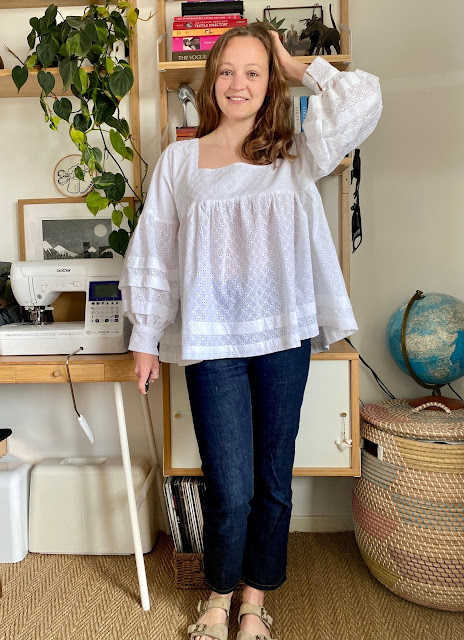 Diary of a Chain Stitcher: Pauline Alice Coeli Blouse in Broderie Anglaise from Simply Fabrics