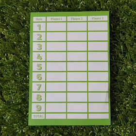 Lane7 Mini Golf scorecard