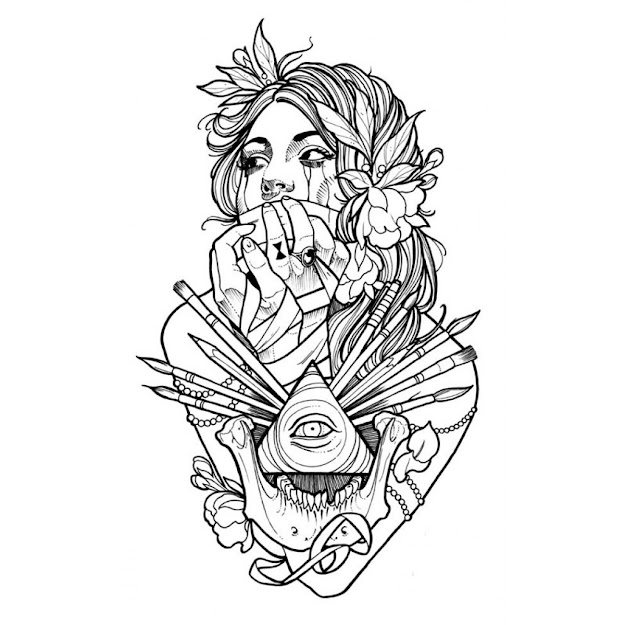Sexy Vampire Pin Up Coloring Coloring Pages