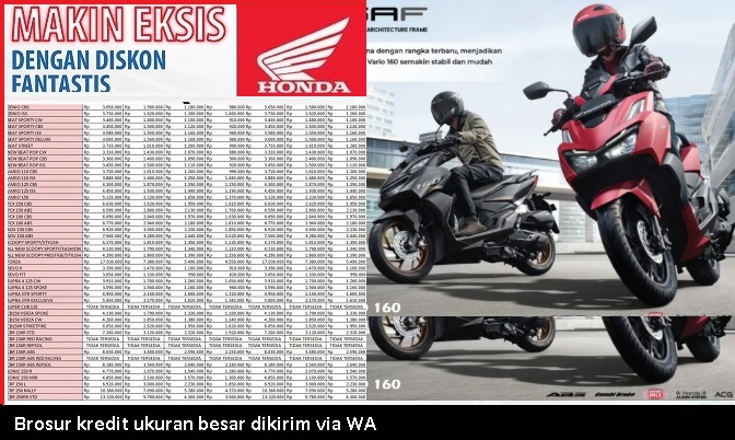 harga motor honda Sangatta  brosur kredit