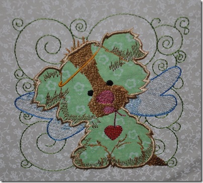 Appliqued Angel Puppies 014